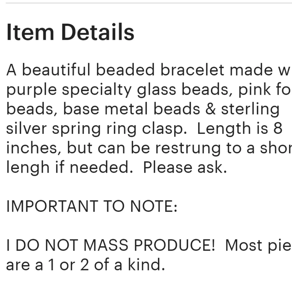 Beautiful Handmade Beaded Bracelet - Picture 6 of 6